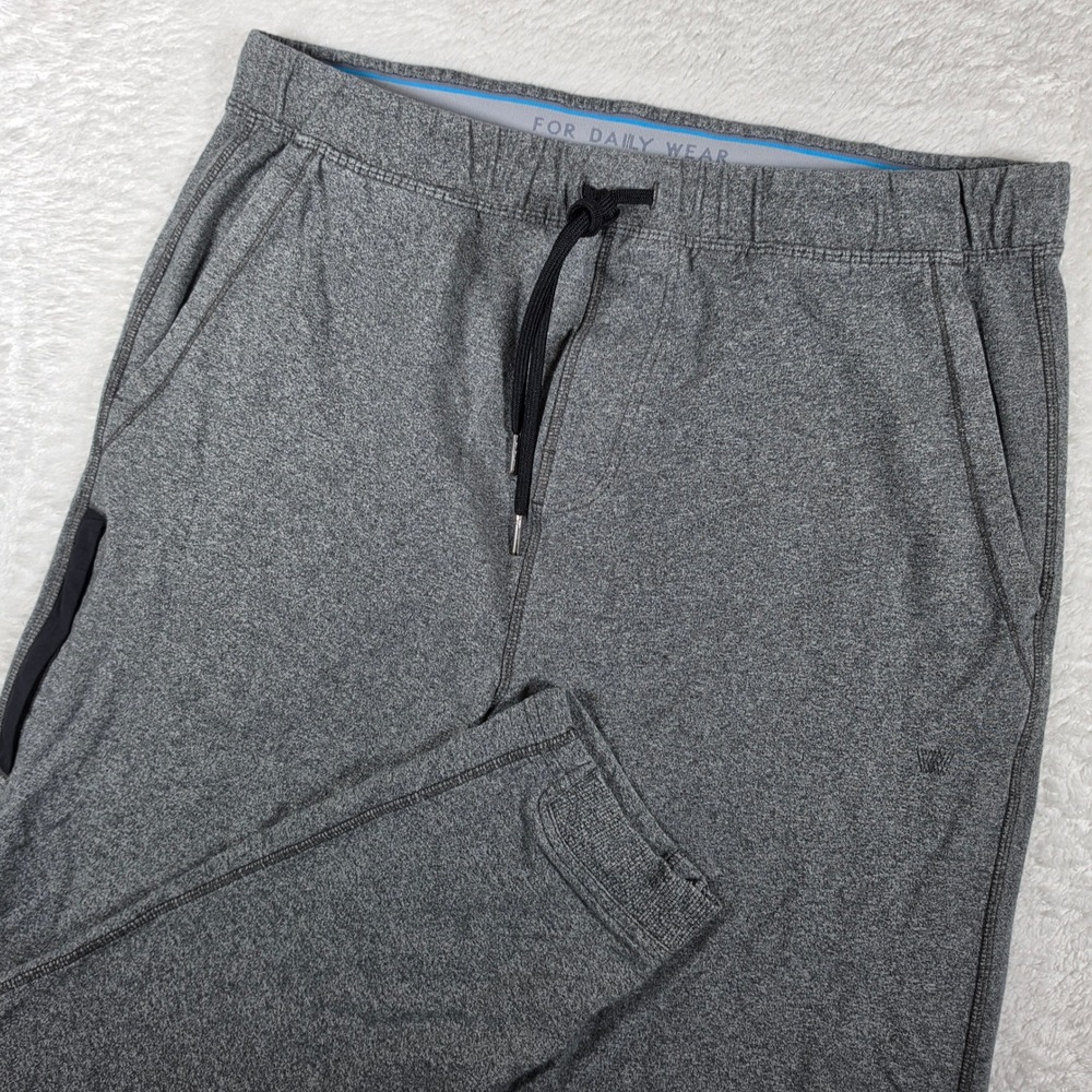 Mack Weldon Radius Jogger Mens XL Gray Spandex Stretch Heathered Activewear